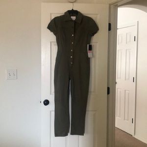 Puff sleeve boilersuit